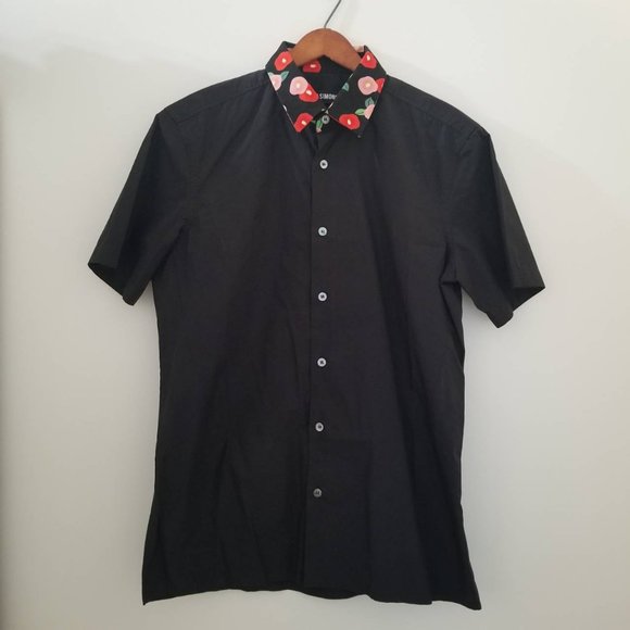 Raf Simons Floral Collar Shirt Size 46 Designer Preowned Collectible - Picture 2 of 7